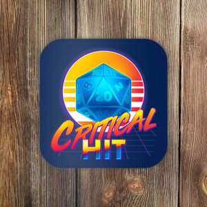 Retro 80's DnD Critical Hit Coaster