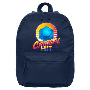 Retro 80's DnD Critical Hit 16 in Basic Backpack