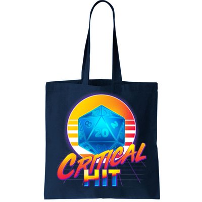 Retro 80's DnD Critical Hit Tote Bag