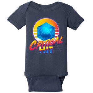 Retro 80's DnD Critical Hit Baby Bodysuit