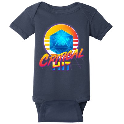 Retro 80's DnD Critical Hit Baby Bodysuit