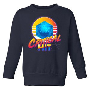 Retro 80's DnD Critical Hit Toddler Sweatshirt