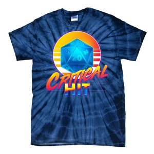 Retro 80's DnD Critical Hit Tie-Dye T-Shirt