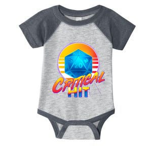 Retro 80's DnD Critical Hit Infant Baby Jersey Bodysuit