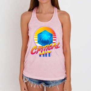 Retro 80's DnD Critical Hit Women's Knotted Racerback Tank