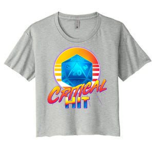 Retro 80's DnD Critical Hit Women's Crop Top Tee