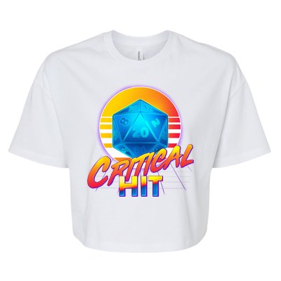 Retro 80's DnD Critical Hit Bella+Canvas Jersey Crop Tee