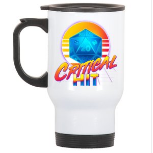 Retro 80's DnD Critical Hit Stainless Steel Travel Mug