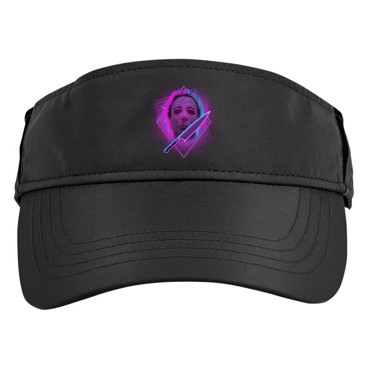 Retro 80's Eighties Myers With Knife Adult Drive Performance Visor