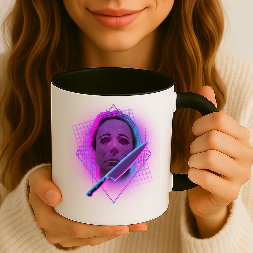 Retro 80's Eighties Myers With Knife Mug