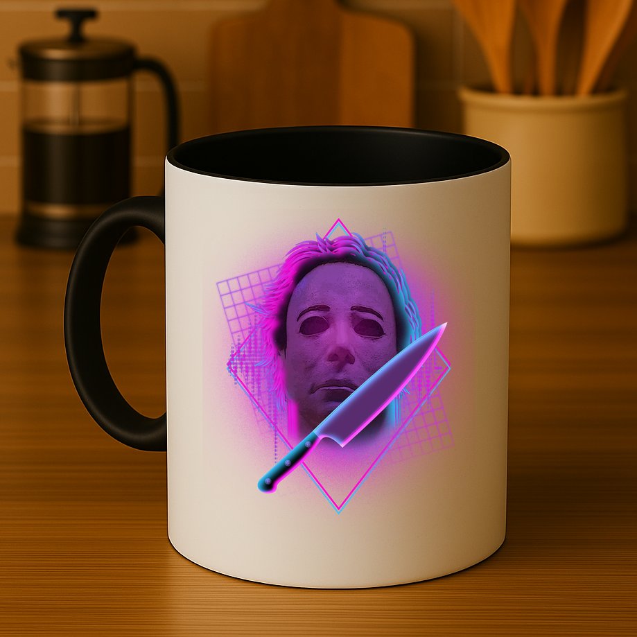 Retro 80's Eighties Myers With Knife Mug