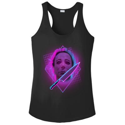 Retro 80's Eighties Myers With Knife Ladies PosiCharge Competitor Racerback Tank