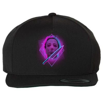 Retro 80's Eighties Myers With Knife Wool Snapback Cap