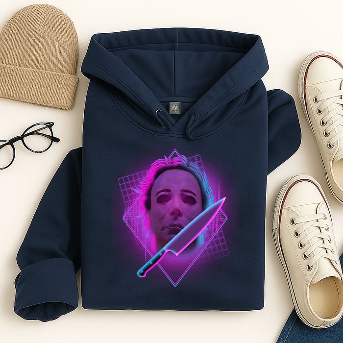 Retro 80's Eighties Myers With Knife Hoodie