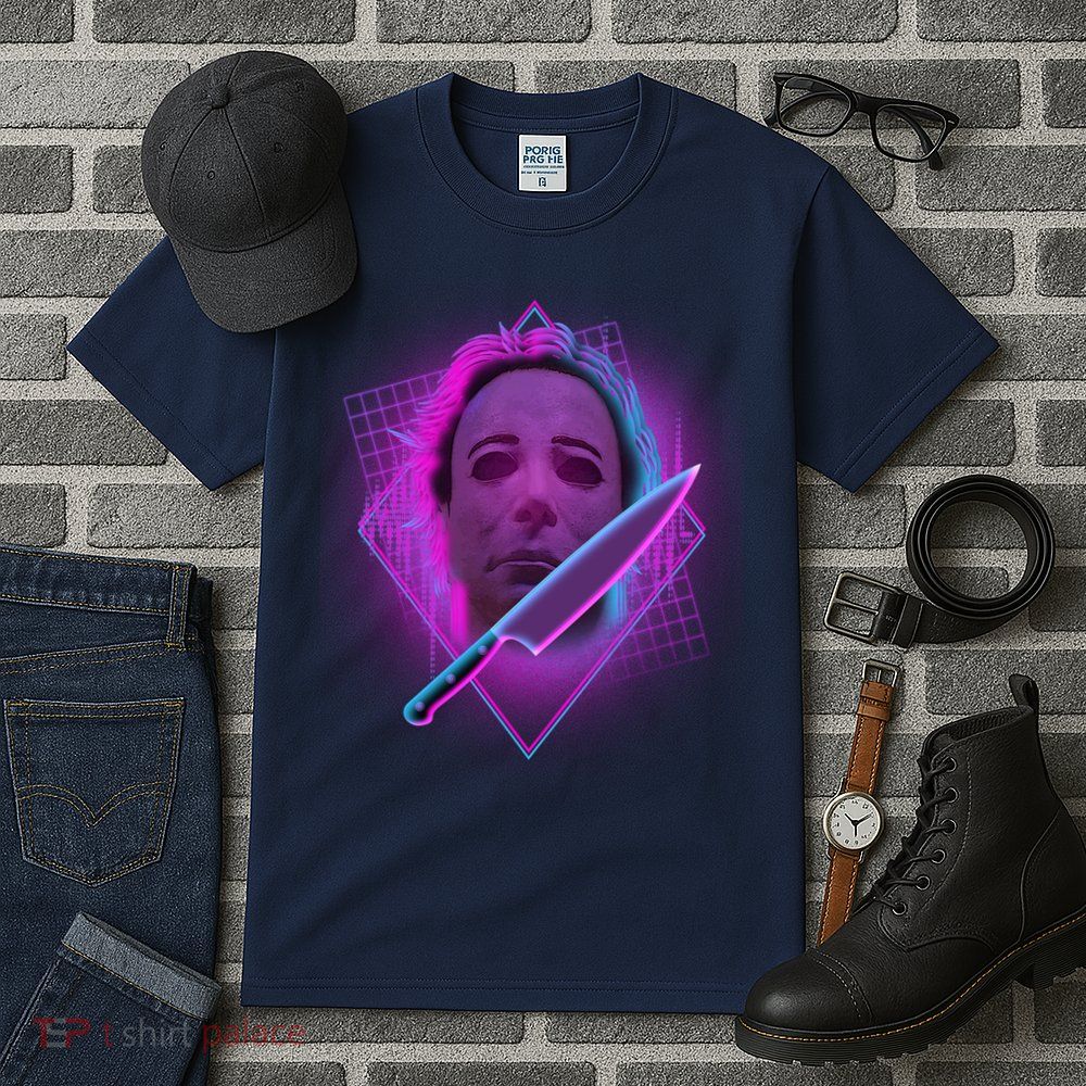 Retro 80's Eighties Myers With Knife Tall T-Shirt