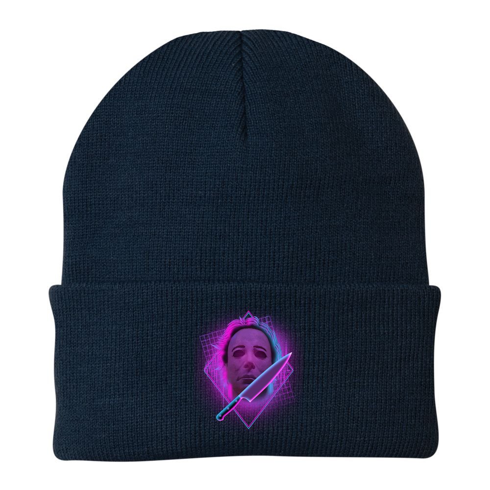 Retro 80's Eighties Myers With Knife Beanie
