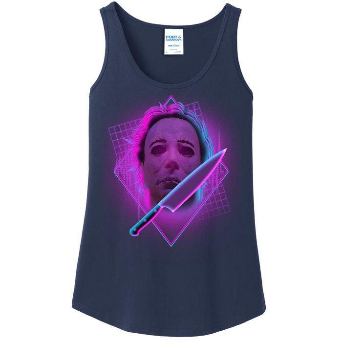 Retro 80's Eighties Myers With Knife Ladies Essential Tank