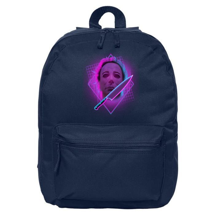 Retro 80's Eighties Myers With Knife 16 in Basic Backpack