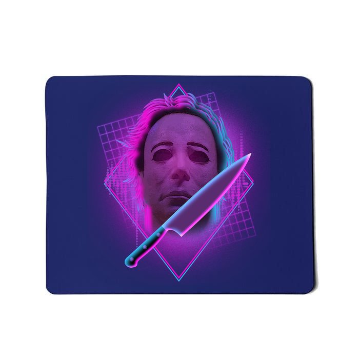 Retro 80's Eighties Myers With Knife Mousepad