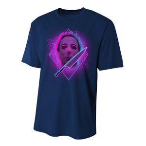 Retro 80's Eighties Myers With Knife Performance Sprint T-Shirt