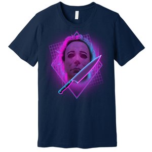 Retro 80's Eighties Myers With Knife Premium T-Shirt