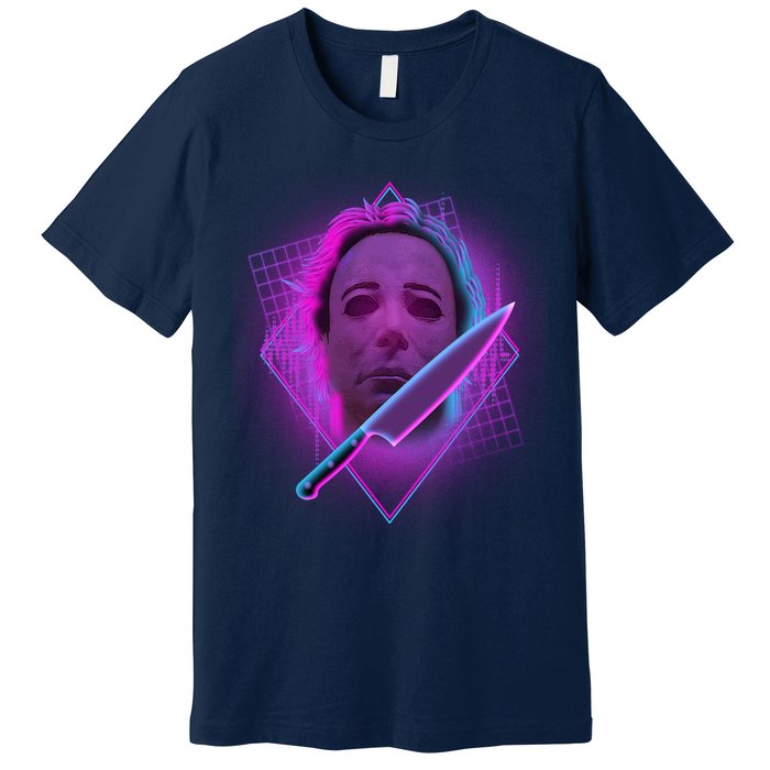 Retro 80's Eighties Myers With Knife Premium T-Shirt