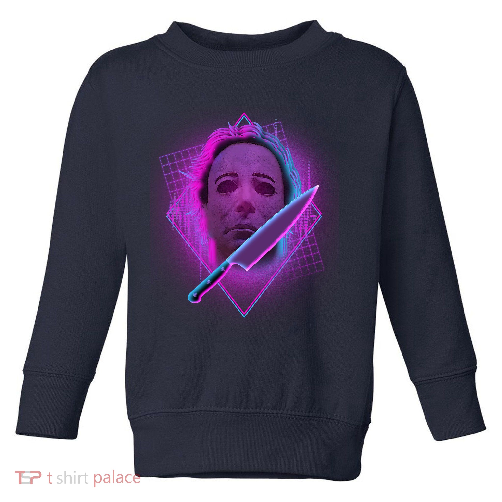 Retro 80's Eighties Myers With Knife Toddler Sweatshirt