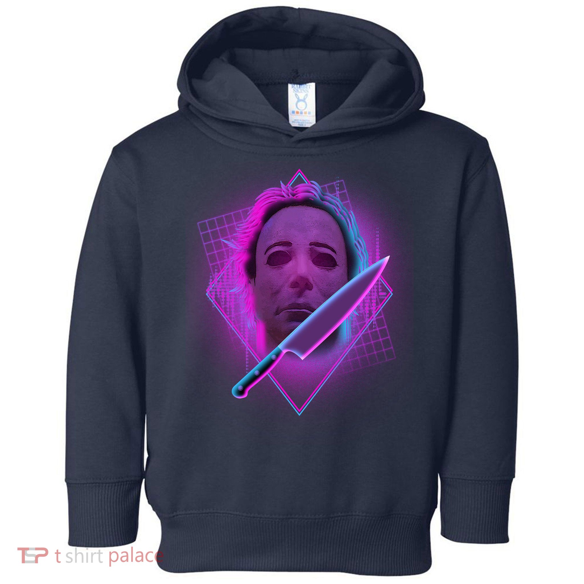 Retro 80's Eighties Myers With Knife Toddler Hoodie