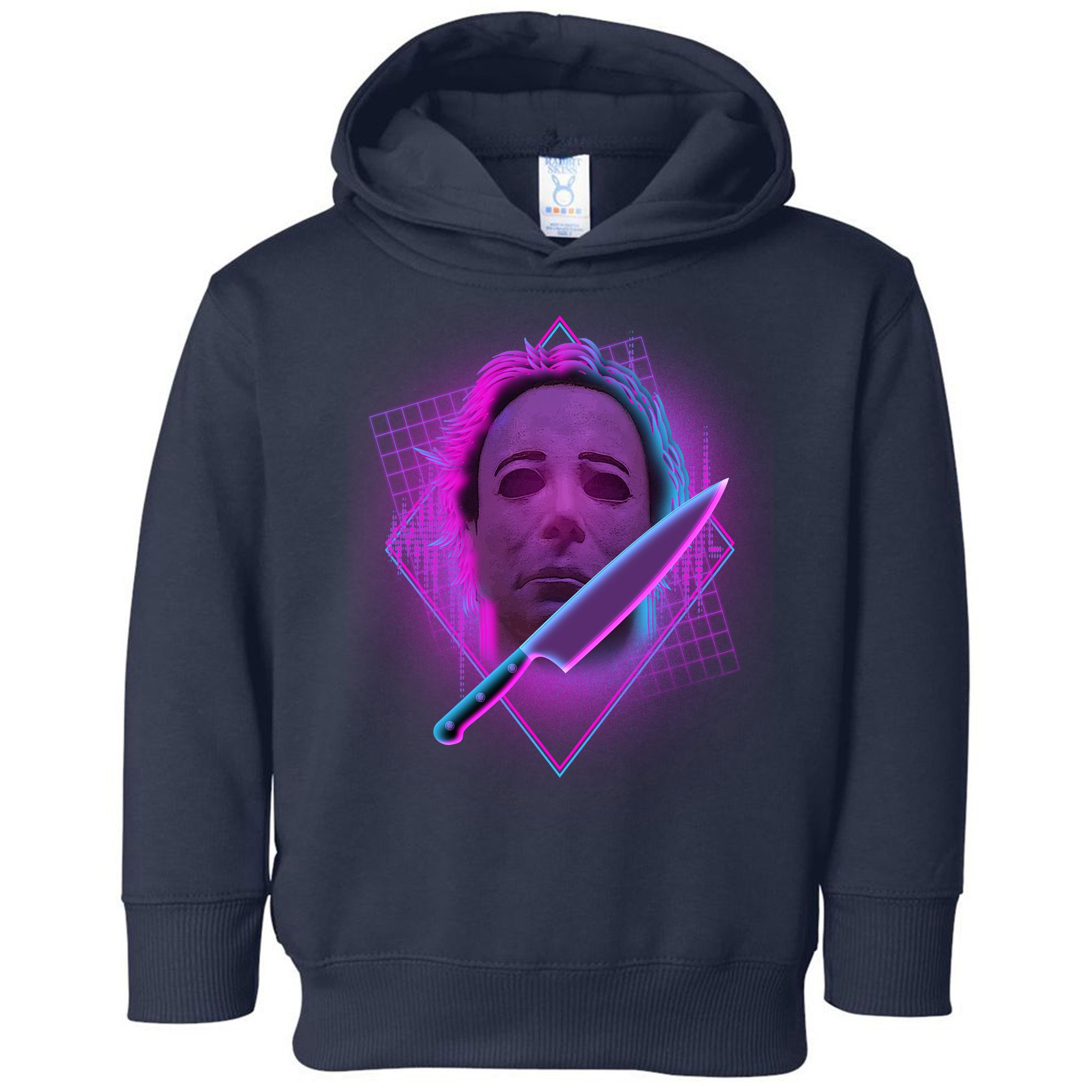 Retro 80's Eighties Myers With Knife Toddler Hoodie