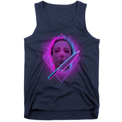 Retro 80's Eighties Myers With Knife Tank Top