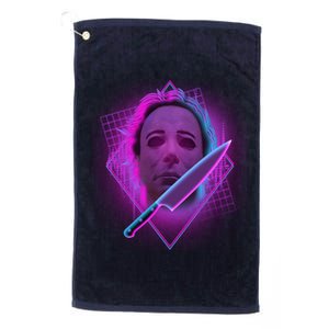 Retro 80's Eighties Myers With Knife Platinum Collection Golf Towel