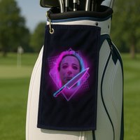 Retro 80's Eighties Myers With Knife Golf Towel