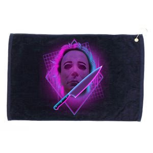 Retro 80's Eighties Myers With Knife Grommeted Golf Towel