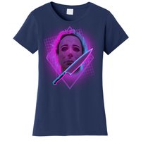 Retro 80's Eighties Myers With Knife Women's T-Shirt