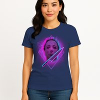 Retro 80's Eighties Myers With Knife Womens T-Shirt