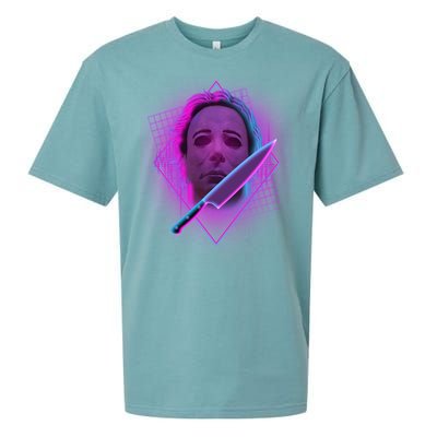 Retro 80's Eighties Myers With Knife Sueded Cloud Jersey T-Shirt