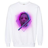 Retro 80's Eighties Myers With Knife Garment-Dyed Sweatshirt