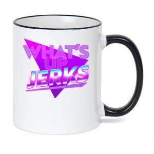 Retro 80's Eighties What's Up Jerks 11oz Black Color Changing Mug