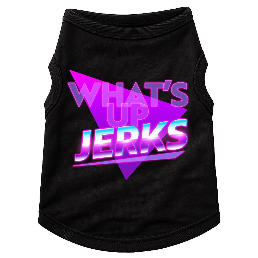 Retro 80's Eighties What's Up Jerks Doggie Tank