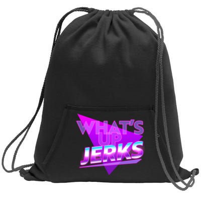 Retro 80's Eighties What's Up Jerks Sweatshirt Cinch Pack Bag