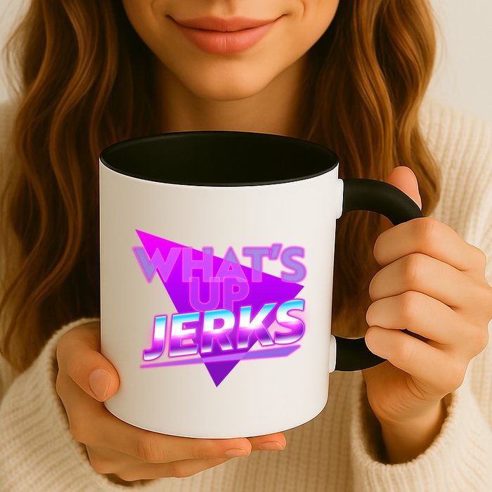Retro 80's Eighties What's Up Jerks Mug