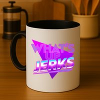 Retro 80's Eighties What's Up Jerks Mug