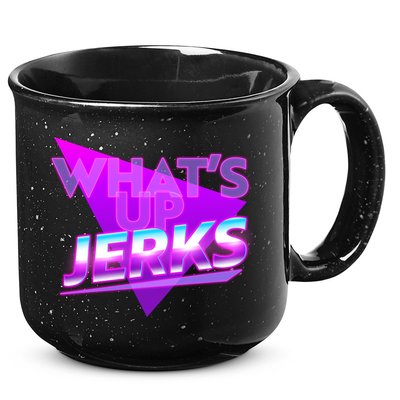 Retro 80's Eighties What's Up Jerks 15oz Campfire Ceramic Mug