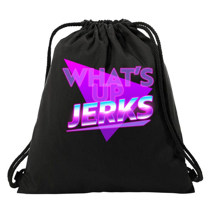 Retro 80's Eighties What's Up Jerks Drawstring Bag