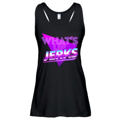 Retro 80's Eighties What's Up Jerks Ladies Essential Flowy Tank