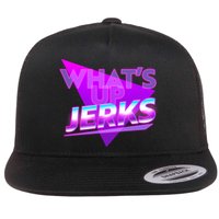 Retro 80's Eighties What's Up Jerks Flat Bill Trucker Hat