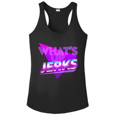 Retro 80's Eighties What's Up Jerks Ladies PosiCharge Competitor Racerback Tank