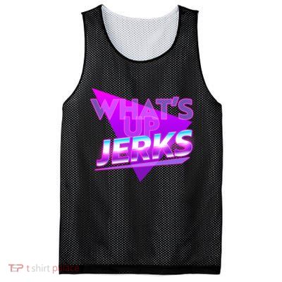 Retro 80's Eighties What's Up Jerks Mesh Reversible Basketball Jersey Tank