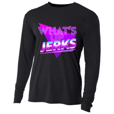 Retro 80's Eighties What's Up Jerks Cooling Performance Long Sleeve Crew