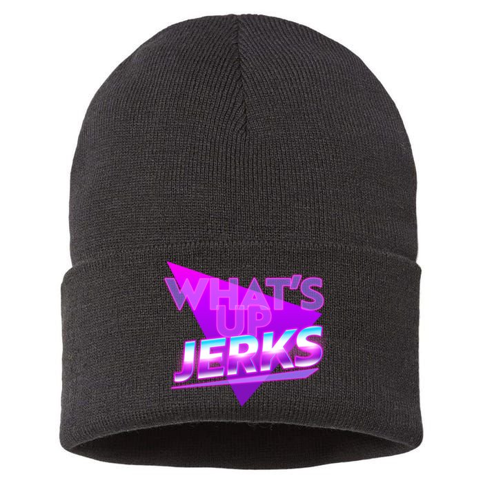 Retro 80's Eighties What's Up Jerks Sustainable Knit Beanie